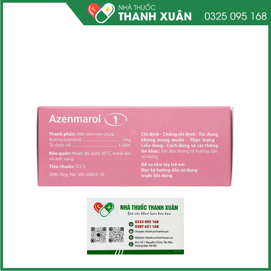 Azenmarol 1 phòng và trị huyết khối
